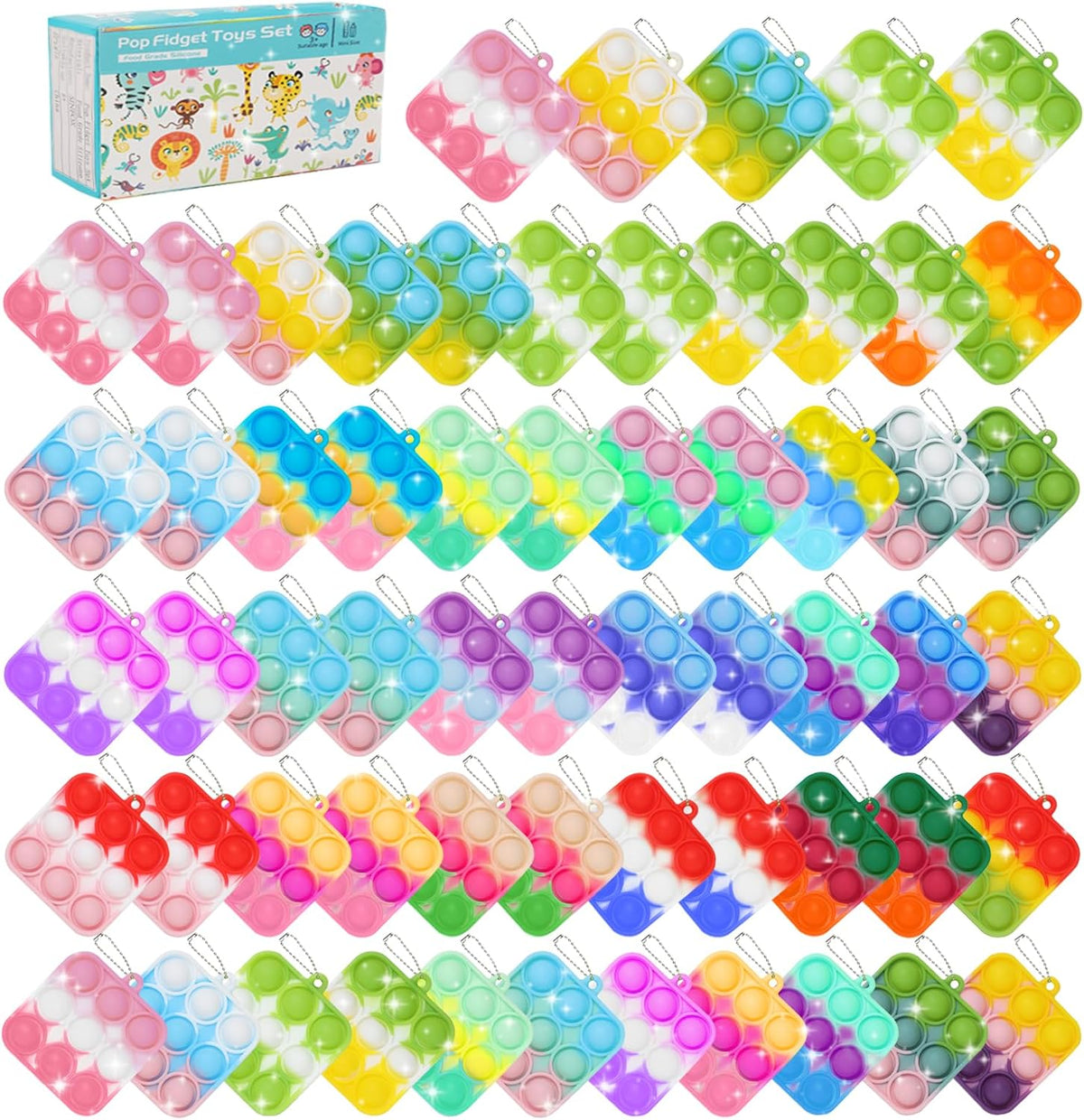 57PCS Party Favors for Kids - Square-57