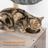 HOOBRO Cat Tree with Litter Box Enclosure - Greige - image 4
