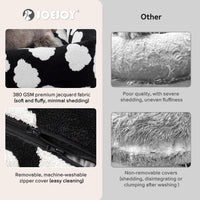 JOEJOY Cute Dog Bed Medium Size Dog - Cozy Clouds Black / XL (42"x36"x9") - image 3