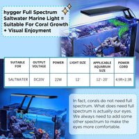 hygger Clip On 24/7 Saltwater Aquarium LED Light - image 2