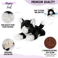 Bunny Microwavable & Weighted Stuffed Animals - Tuxedo Cat (Lying Down) - image 3