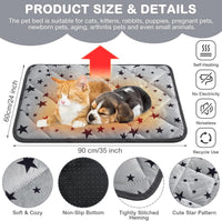 4 Pack Self Warming Cat Bed - Gray / 24'' X 35'' / Rectangle - image 2