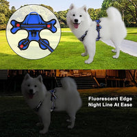 Dog Harness, Adjustable Reflective Dog Vest No Pull Dog Harness with Badge and Bow Tie for Puppy Small Medium Large Dogs