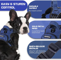 No Pull Dog Harness for Medium Dogs - Denim Blue / M - image 3