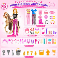TQRAZ 76 Pcs Doll Car Playset Clothes and Accessories with 11.5 Inch - 60 pcs - image 2