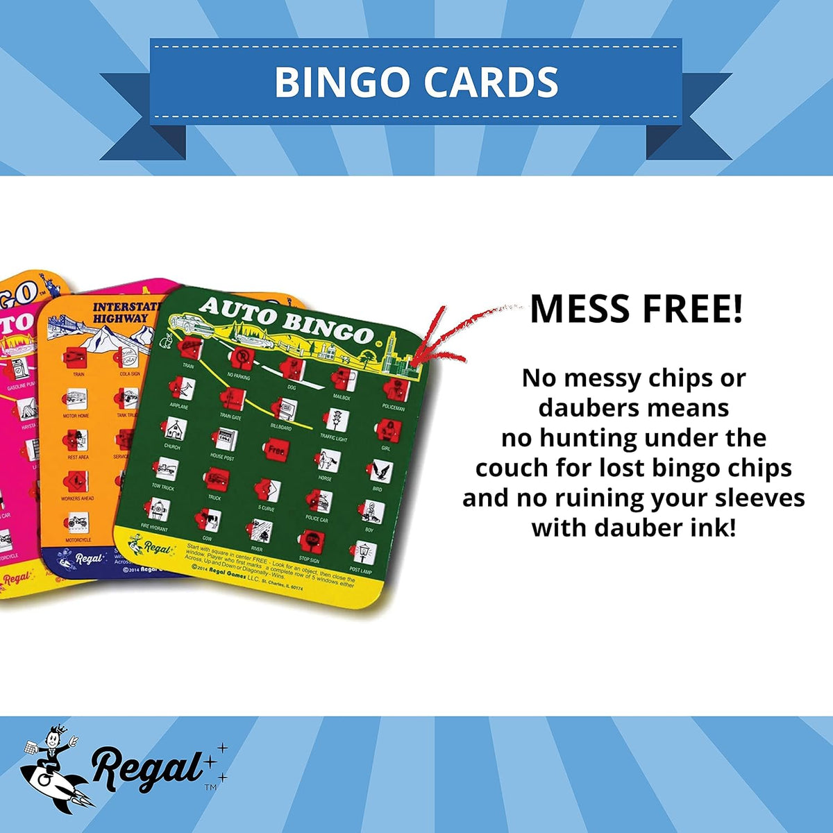 Regal Games Finger-Tip Shutter Bingo Cards with Sliding Windows - Assorted - image 3