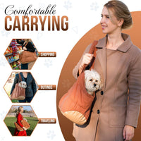 Plush Dog Purse Carrier for Small Dogs, Soft Tote, Black – Essentials for Dogs - Plush Brown - image 2