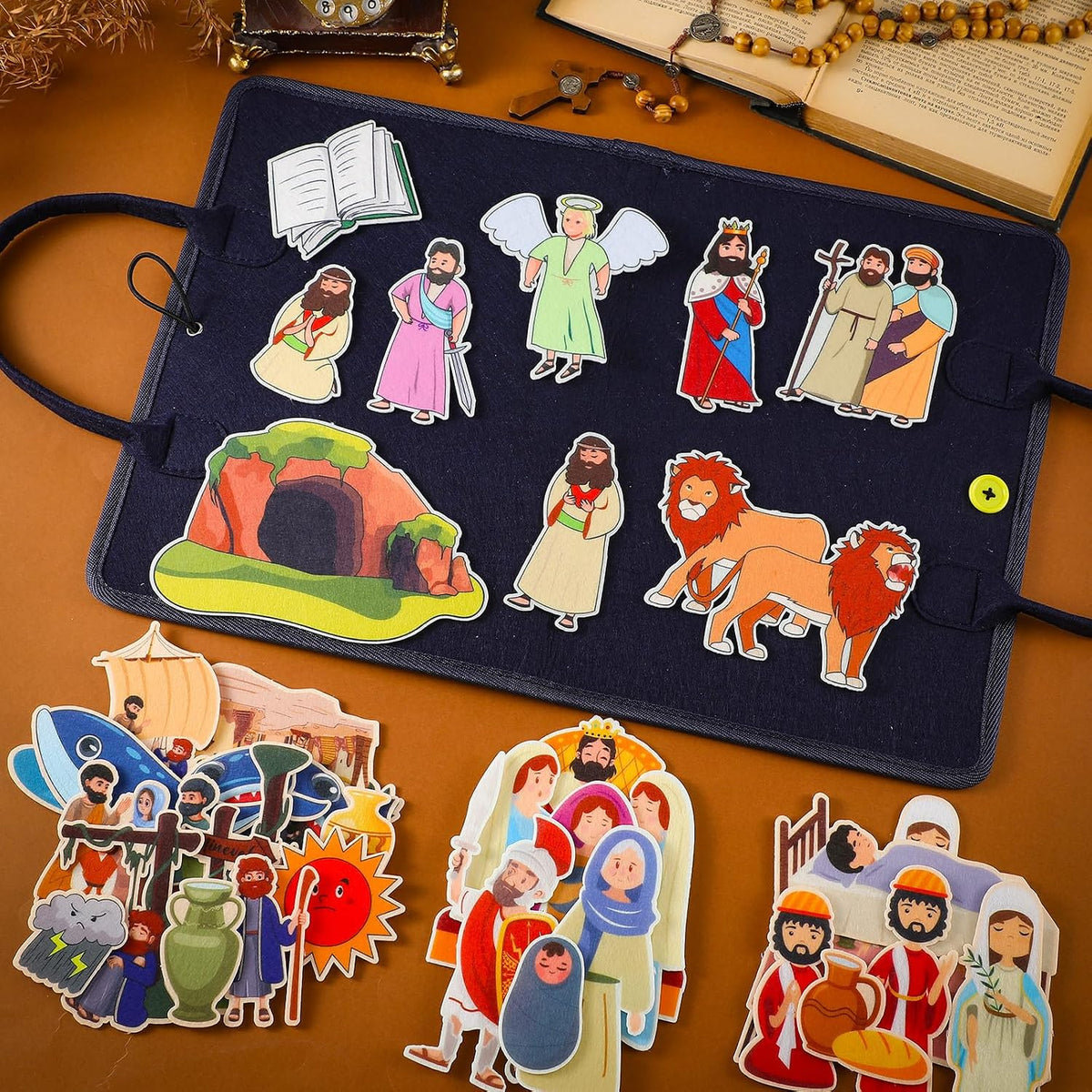 Windkream felt story pieces with fairy tale characters, animals and scene cutouts for flannel board - view 8