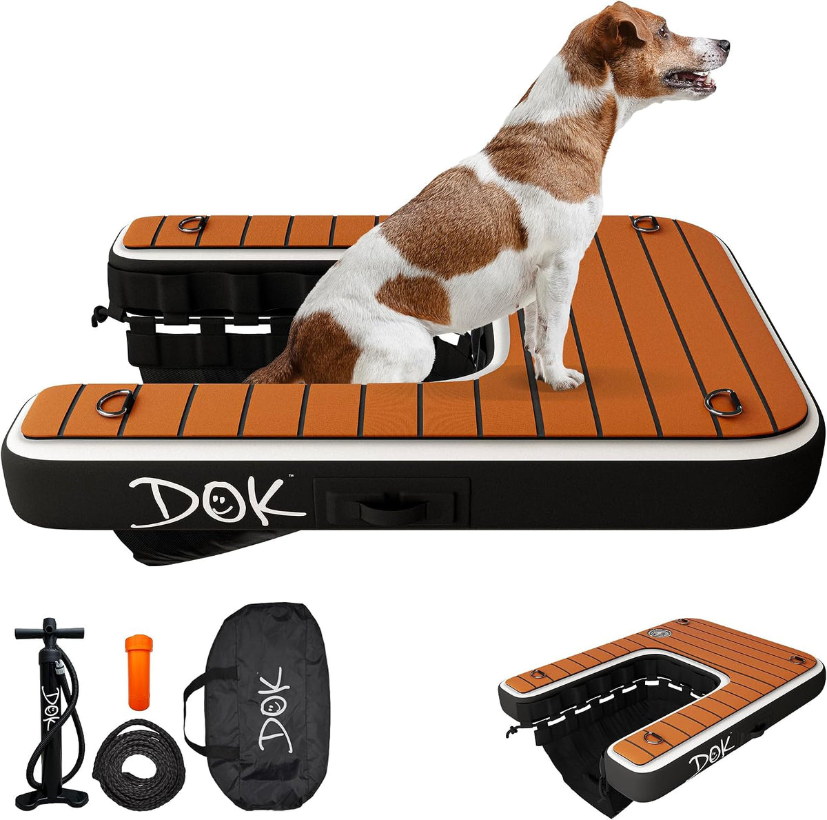 DOK Dog-DOK Inflatable Dock Platform: Safe & Easy Water Access - Mini (30 lbs) / Dog-DOK