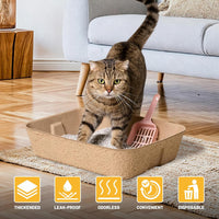 4 Pack Disposable Cat Litter Boxes - 6 Piece Set - image 3