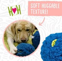 HuggleHounds Plush Ball Dog Toy, Dog Fuzzy Ball Toy - Small / Treat Dispensing Ball - image 3