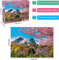 1000 Piece Jigsaw Puzzle, French Riviera Flower Market - Osaka Castle - image 2