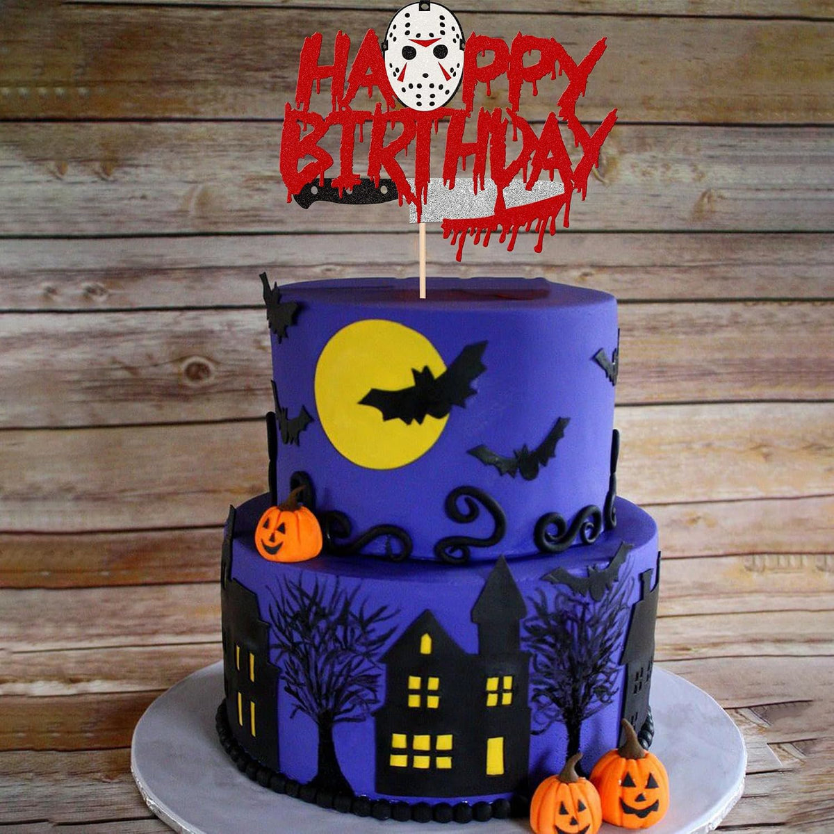 Rsstarxi 24 Have a Killer Birthday glitter horror cupcake toppers - view 25