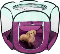 FurHaven Soft-Sided Dog & Cat Playpen - Purple / Medium