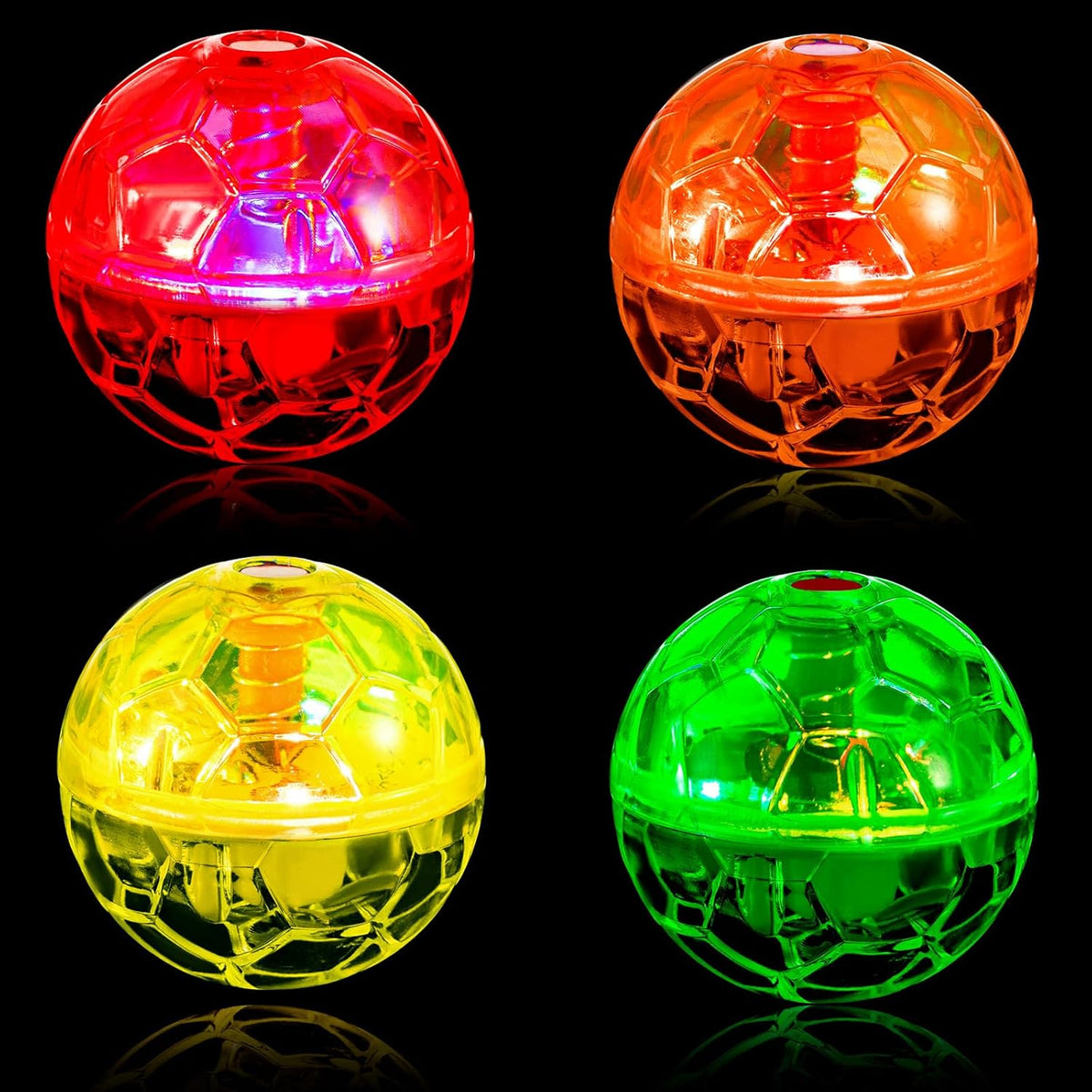 Frienda 4 Pcs Light up Cat Ball LED Motion Ghost Hunting Cat Ball – Essentials for Cats - Classic