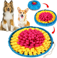 SZEE Snuffle Mat for Dogs - Rose Red and Yellow