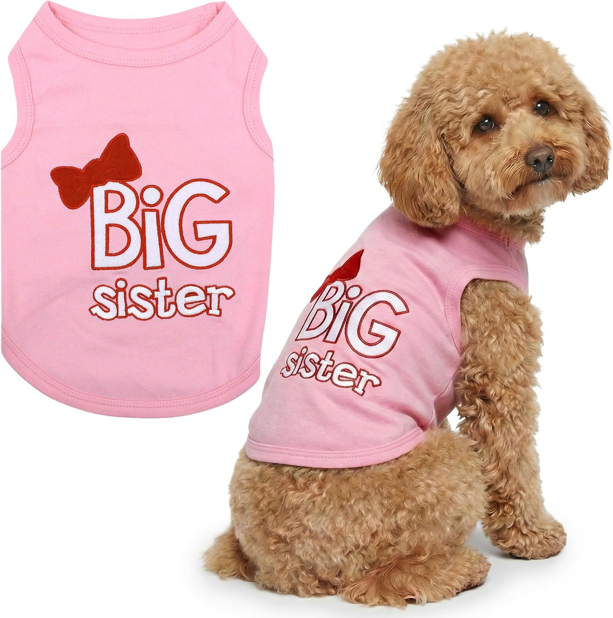 Parisian Pet Dog Shirt, 100% Cotton Shirts for Medium Dogs - Big Sister / Large (12-18lbs)
