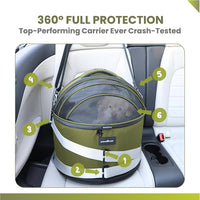 Crash-Tested Small Dog Car Seat, CPS Certified Crash Protection - Green / Medium - image 4