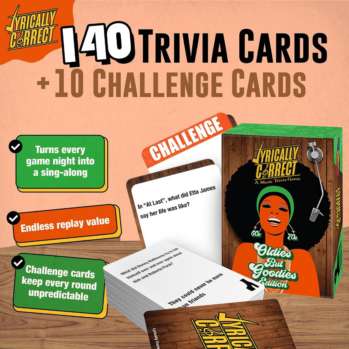 Lyrically Correct 90s and 2000s hip-hop and R&B music trivia card game box and cards - view 9