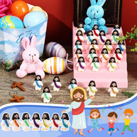 Bememo 25 mini Jesus figures in multicolor rubber, little figurines in robes - view 12