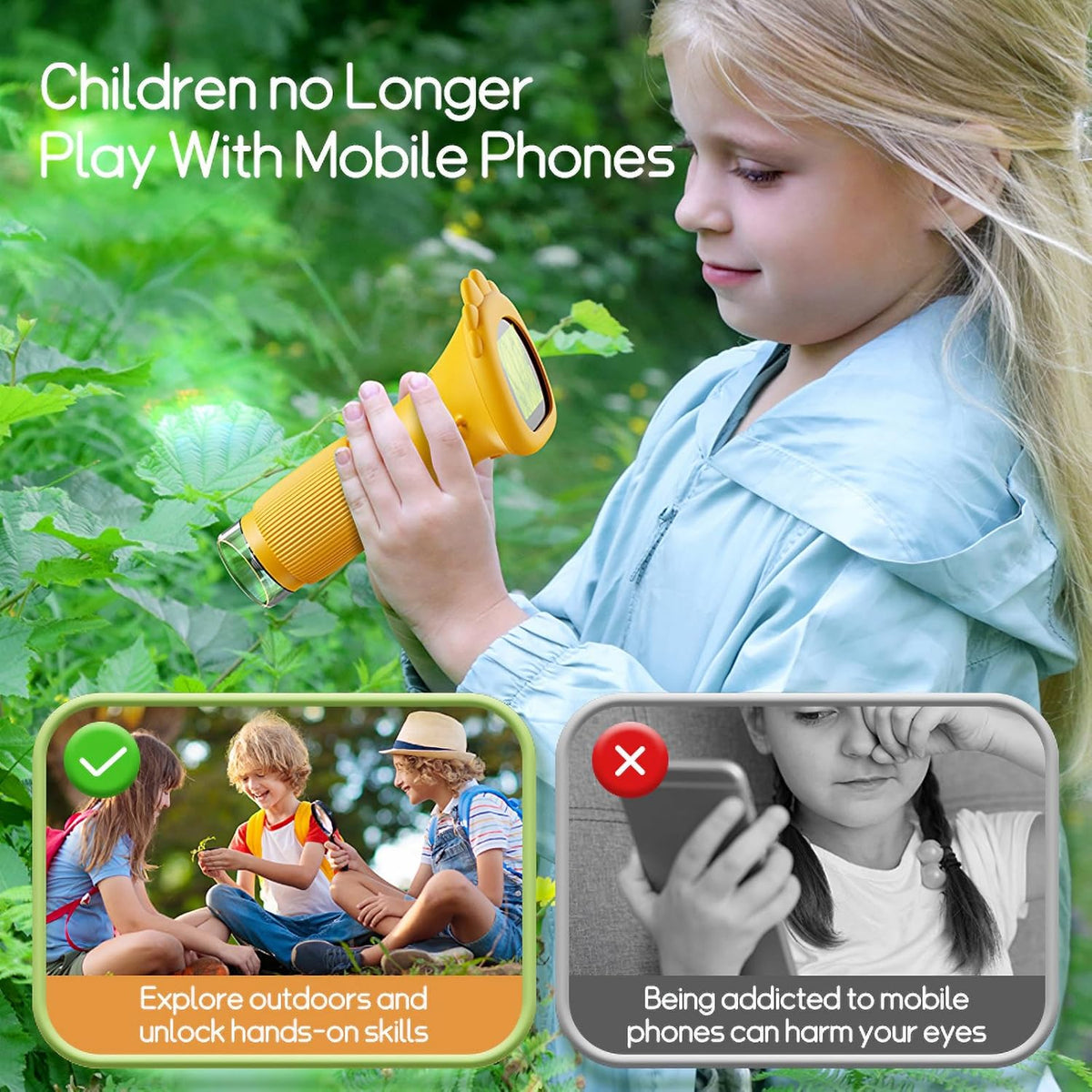 WINWEND Kids Microscope Pocket Microscope 1000X Portable Microscope - Orange - image 2