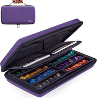 SIQUK Dice Case Dices Storage Case Dice Organizer Holder with Handle – Fun for Kids & Family - Pure Violet