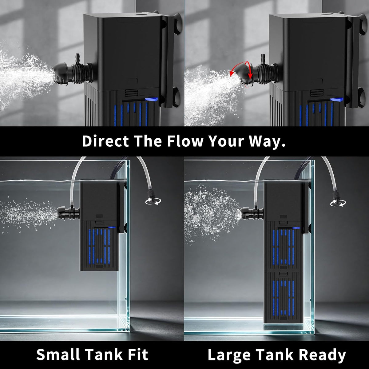 TARARIUM Aquarium Filter for Fish Tank - Extra Small fit 10-20gal - image 4