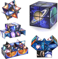 Euclidean Cube Fidget Toys for Kids 2 in 1 Star Cube Magic Cube - Starry Sky