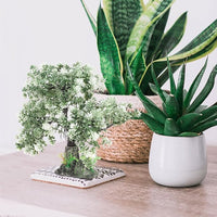 POPETPOP Aquarium Bonsai Tree Plant: Artificial Plants Flower Ornament - Fish Bowl Ornament for Freshwater and Saltwater Decor 4.13 X 2.36 X 10.62 Inch