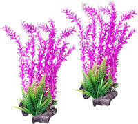 Aquarium Plastic Plants Extra Large Aquarium Plant 20.4-inch Tall - E*2 Pcs / 15.7 in