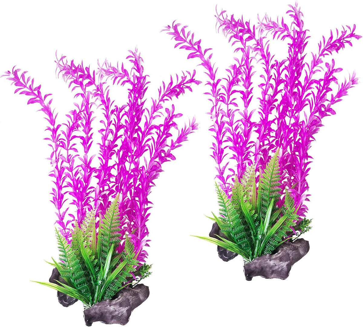 Aquarium Plastic Plants Extra Large Aquarium Plant 20.4-inch Tall - E*2 Pcs / 15.7 in