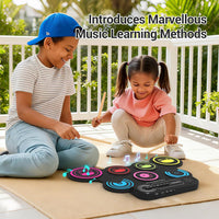 Electric Drum Set, 9 Drum Practice Pad - 7pads multi-colored - image 3