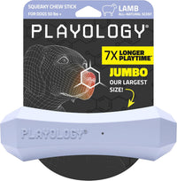 Playology Squeaky Chew Stick Scented Dog Toy - Jumbo / Lamb