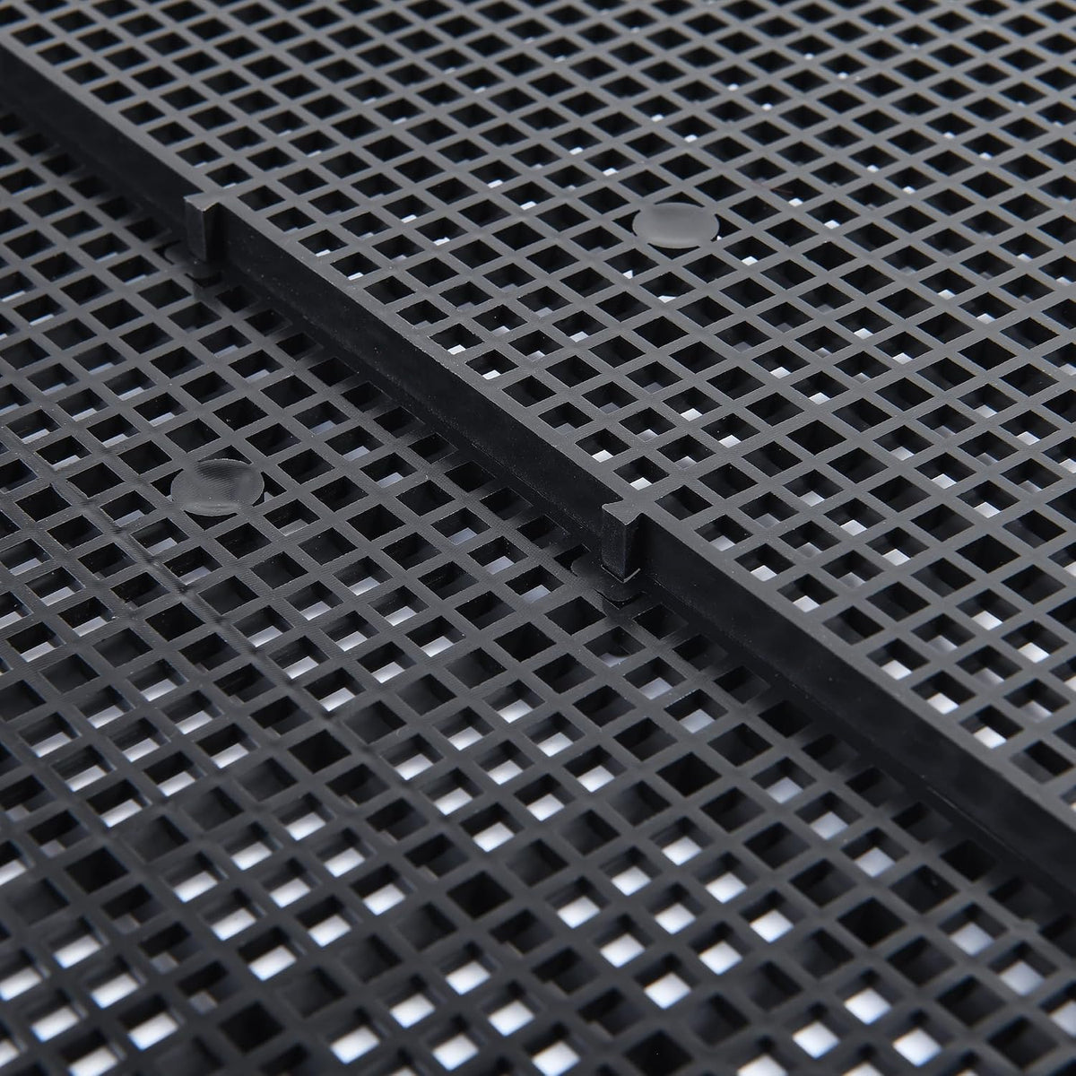Plastic Grid Divider Tray Egg Crate Louvre Aquarium Fish Tank – Essentials for Fish - 8pcs Black - image 4