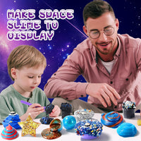 LPFEZRS mini galaxy slime kit with glitter add-ins and glow in the dark stickers - view 7