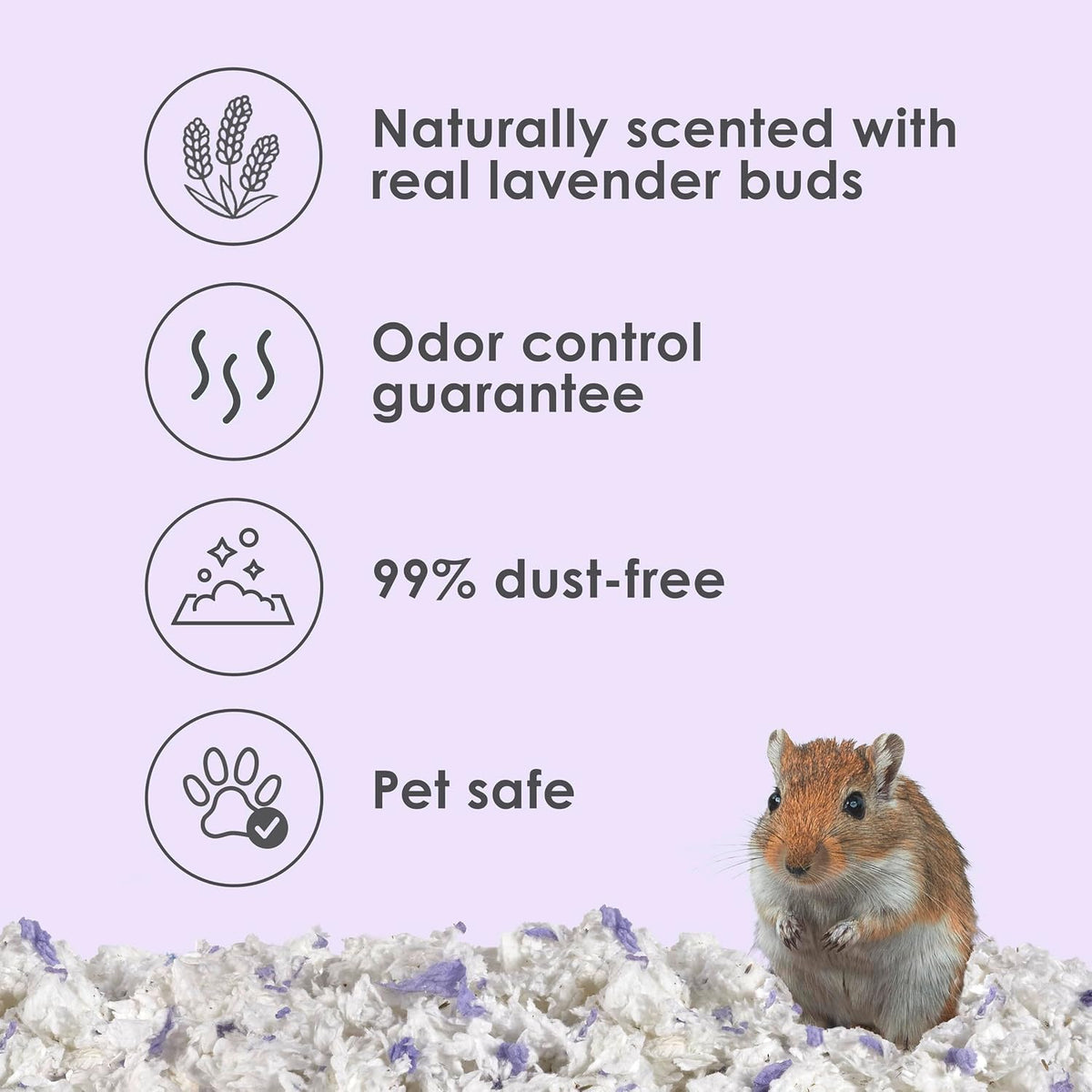 Kaytee Clean & Cozy Lavender Paper Bedding for Guinea Pigs - 49.2 Liters - image 3
