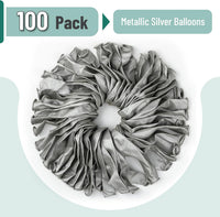 Mr. Pen, Balloons Assorted Colors - Metallic Silver / 100 Pack - image 2