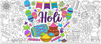 Dvbonike Jumbo Mandala Coloring Poster Giant Flower DIY Drawing Paper - Holi