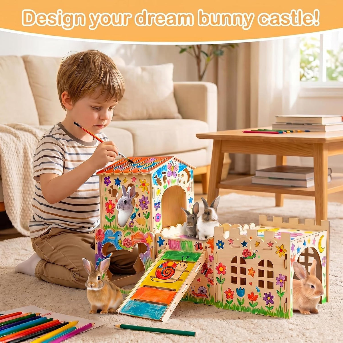 Large Bunny House and Hideouts - Extra Large-4 House - image 3