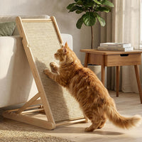 XiaZ Cat Scratcher, 23" Sisal Cats Scratching Board with 5 Adjustable Heights, No Assembly - 23.6"L x 13.7"W x 31"H