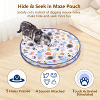 ORSDA Interactive Cat Toys Ball - Bule Ball&5 Hole Mat - image 3