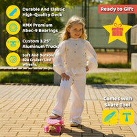 KMX Classic Retro Mini Cruiser Skateboard 22" & 27" for Boys Girls - Pink Unicorn LED / 22" - image 3