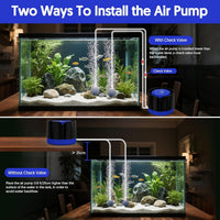 Aquarium Air Pump, Quiet Fish Tank Air Pump with Dual Outlets - 5W (Up to 120 Gallon) - image 3