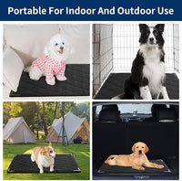BALAPET Durable Chew Proof Dog Bed with Metal Rivet Corner for Medium Dogs, Stable Kennel Pad Mat for Teething Puppy, Durable Indoor Outdoor Crate Pad for Medium Dog Crates, 35"x22"