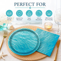40 Pcs Basketball Plates and Napkins Set - Ocean Sea - image 2