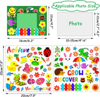 30 Packs Halloween Arts and Crafts for Kids Picture Frame Craft Kits - Spring - image 3