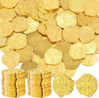 Hanaive 200 metal pirate coins in gold zinc alloy with retro pirate design