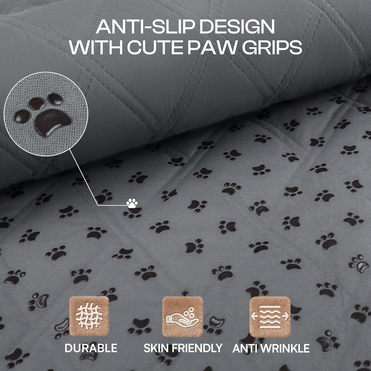 Luciphia Waterproof Couch Cover for Dogs - Grey / 30" x 70" (Pack of 2) - image 3