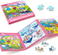 SYNARRY magnetic dinosaur puzzle book with three colorful dinosaur scenes - view 5