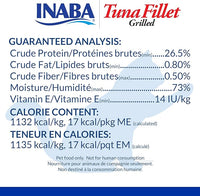 INABA Premium Hand-Cut Grilled Tuna Fillet Cat Treats/Topper with Vitamin E and Green Tea Extract, 0.52 Ounces Each, Pack of 6, Scallop Broth